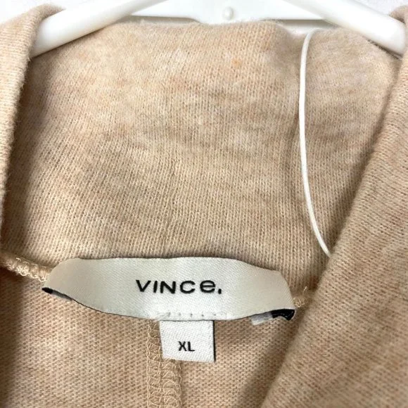 Vince Long Sleeve Mock Neck Knit Turtleneck Midi Sweater Dress Marzipan - Picture 10 of 10